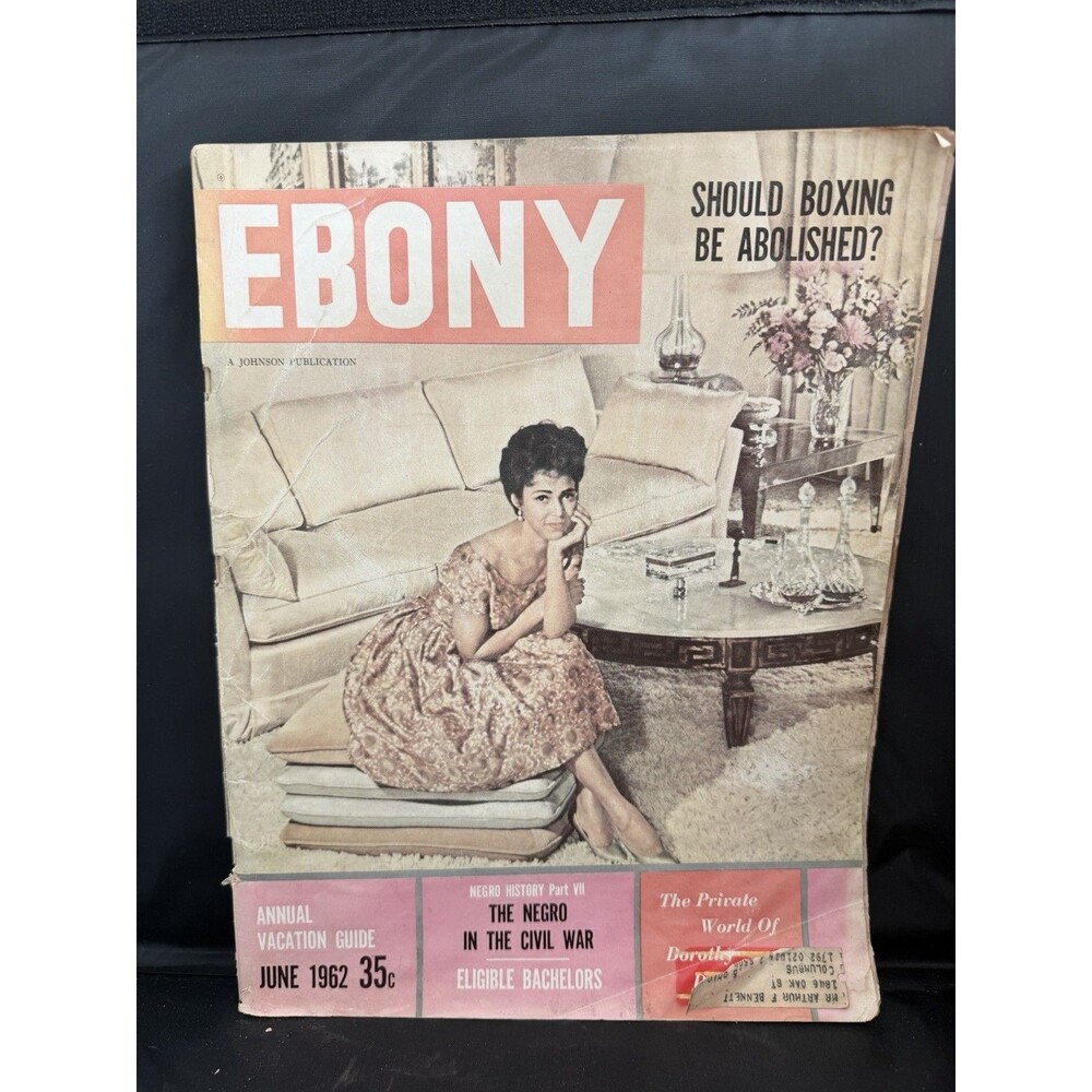 Vintage June 1962 Ebony Magazine Dorothy Dandridge Cover